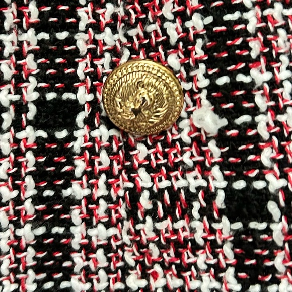 VTG Cute Plaid Mini skirt with gold buttons. Size S. - Picture 5 of 8